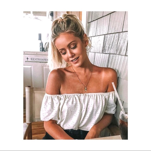 cropped off the shoulder top - Picture 2 of 5